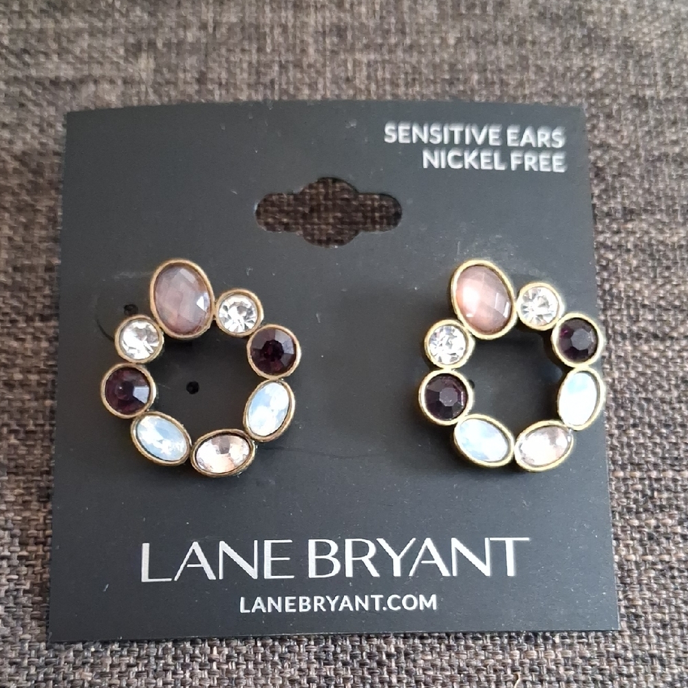 Lane Bryant Gold-Tone Multicolor Earrings